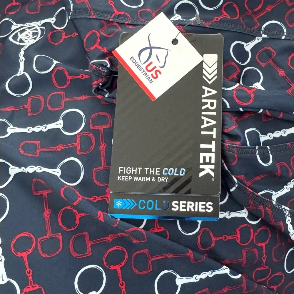 New Ariat AriatTek Cold Series Youth L 12 Lowell Team Print 2.0 Baselayer Shirt